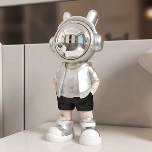 Spaceman Statue Astronaute Figurine Sculpture Résine Spaceman Modèle Ornement Maison Bureau Bureau Décoration De Table - Product Image 3