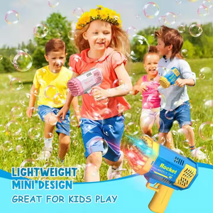 <span class=keywords><strong>Pistola</strong></span> de <span class=keywords><strong>Burbujas</strong></span> de Juguete para Niños con 40 Orificios, Cohete Automático de Verano para Exteriores con Sonido, Luz y Efectos Especiales, Juguete de <span class=keywords><strong>Burbujas</strong></span> para Regalo de Fiesta Infantil - Product Image 2