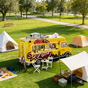 รถขายอาหารเคลื่อนที่ไฟฟ้าแบบกำหนดเอง รถบรรทุกอาหารสแตนเลสพร้อมครัวครบชุดสำหรับธุรกิจขายเบอร์เกอร์ ฮอทดอก และของว่าง - Product Image 1