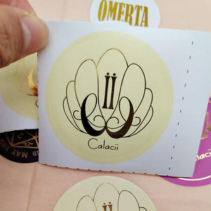 カスタムテキスト金箔クリアラベルカスタマイズステッカービジネス用ラグジュアリービジネス包装またはウェディングギフトバッグローズゴールドシルバー - Product Image 5