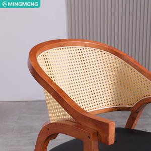 ชุดร้านอาหารเชิงพาณิชย์พร้อมเก้าอี้ไม้เนื้อแข็งหนังแท้บูธเฟอร์นิเจอร์ไม้คุณสมบัติที่อ่อนนุ่มสำหรับร้านกาแฟรับประทานอาหาร - Product Image 4