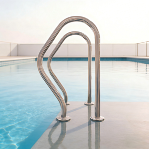 Main courante en acier inoxydable HUAXI 304/316 de haute qualité, argentée, antidérapante, facile à installer pour escaliers de <span class=keywords><strong>piscine</strong></span> et échelles de <span class=keywords><strong>piscine</strong></span> – Excellente qualité - Product Image 2
