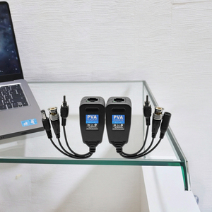 Balun de <span class=keywords><strong>Video</strong></span> BNC 3 en 1 de Alta Definición, Sistemas AHD/CVI/TVI, Transmisor de Par Trenzado de 1080P, Suministro de Energía y <span class=keywords><strong>Audio</strong></span> para CCTV, Plástico - Product Image 1