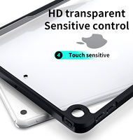 Étui rigide transparent en acrylique pour tablette, protection intégrale antichoc avec support pour stylet pour iPad 11e génération A16 iPad 10.2 Air 11 iPad