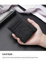 Dompet Kartu Kulit Anti RFID dengan Kantong Koin Ber-resleting Logo Kustom Dompet Tipis Bersertifikasi BSI Harga Grosir Pabrik