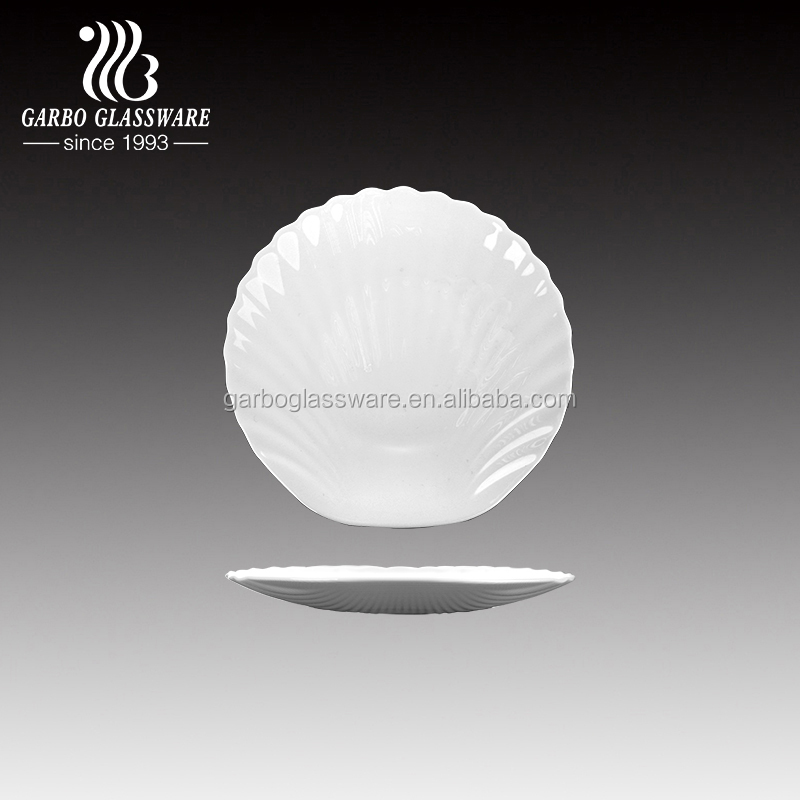 8 pouce Plat à Dessert En Verre Opaline Élégante Assiette En Opaline En Stockage Vaisselle de Table De Dirrérents Taille
