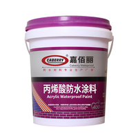 Revêtement acrylique imperméable Caberry pour tôles métalliques, murs en béton et tôles ondulées en acier