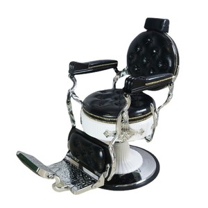 Silla de Barbero Portátil de Estilo Antiguo, Silla de Peluquería con Bomba Hidráulica y Base Redonda, en Venta - Product Image 2