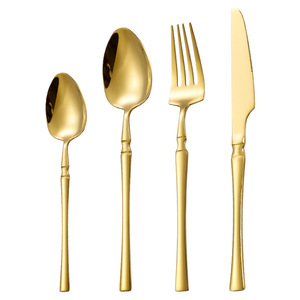 Stainless Steel Cutlery <b>Set</b> 4 Piece Steak Knife Fork Spoon Western Style Dinnerware Party Use - Product Image 5