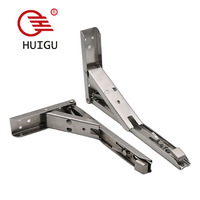 Soporte triangular de montaje en pared personalizado de fábrica, estante de trípode compatible con piezas de caja de acero inoxidable, soporte de estante en forma de L oculto