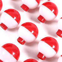 Flotteur de poisson de 0.5 pouces à 2 pouces flotteur de pêche Bobber rigide ABS rouge blanc rond accessoires de pêche