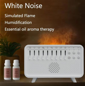 Altavoz Bluetooth Retro con Sonidos de la Naturaleza, Difusor de Aceites Esenciales Ultrasónico con Llama y Temporizador, Máquina de Ruido Blanco DIY - Product Image 1