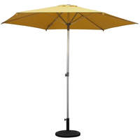 Parasol de jardin rectangulaire surdimensionné à double toit avec éclairage solaire LED suspendu pour hôtel-resort