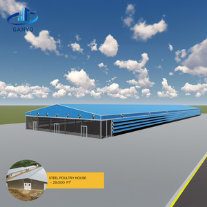 Nueva estructura de acero prefabricada para gallinero, edificio de granja avícola para cría de pollos de engorde o capa, instalación duradera y fácil - Product Image 1