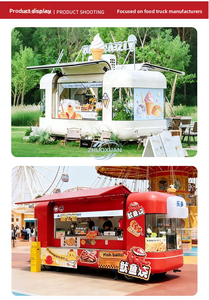 Full Kitchen Equipped Graffiti Food Truck Support Customization Outdoor Street Ice Cream Fast Food Mobile Cart - Product Image 4