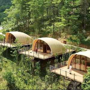 เต็นท์พักผ่อนสุดหรู โรงแรมเต็นท์ บ้านสำเร็จรูปสำหรับครอบครัว ที่พักแคมป์ปิ้งกลางแจ้งรูปทรงรังไหม - Product Image 4