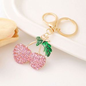Llavero con Cuentas de Cristal Brillante en Forma de Cereza para Mujer, Joyería - Product Image 1
