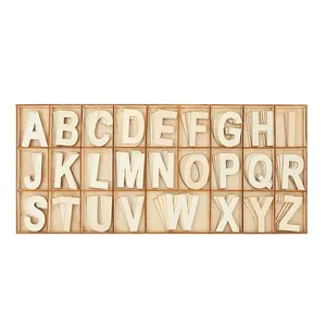Ahşap alfabe harfler el sanatları ahşap İngilizce harfler Combo seti çocuklar için