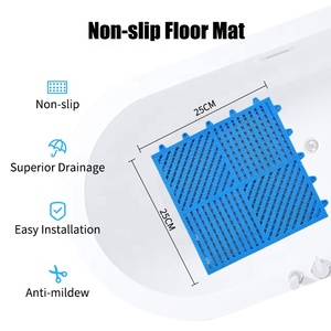 Tùy chỉnh chống trượt & chống UV Modular lồng vào nhau thảm sàn hồ bơi phòng tắm PVC thoát thảm cho trong nhà ngoài trời - Product Image 3