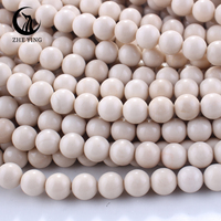 Zhe Ying 6mm 8mm 10mm Glatte Flussjaspis-Perlen Naturstein Heilende Lose Edelsteine Natürlicher Jaspis Flussstein