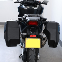 Sacoches latérales de moto compatibles avec Honda Forza 750, coffre de rangement rigide à dégagement rapide, gauche et droite, 33L/26L