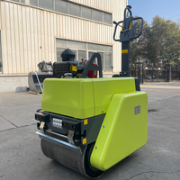Rouleau compresseur routier de 0,5 à 0,6 tonne, mini-rouleau vibratoire à double tambour, à moteur diesel, pour asphalte, à conducteur marchant