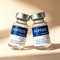 Étiquettes personnalisées haute adhérence pour emballages de peptides, en PET transparent, 2 ml, 3 ml, 5 ml, 10 ml, pour usage de recherche en laboratoire uniquement