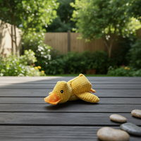 Nouvelle petite peluche pour chiens de compagnie, en forme de canard en coton et caoutchouc, qui émet des sons, offrant des avantages éducatifs et anti-stress