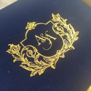 Carte d'invitation <span class=keywords><strong>de</strong></span> mariage en velours bleu foncé <span class=keywords><strong>de</strong></span> qualité supérieure, carte en acrylique dorée <span class=keywords><strong>miroir</strong></span>, invitation <span class=keywords><strong>de</strong></span> mariage en boîte <span class=keywords><strong>de</strong></span> luxe avec cartes RSVP - Product Image 5