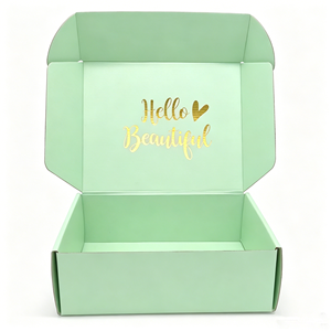 Cajas de envío rectangulares ecológicas de papel al por mayor, personalizadas con impresión en lámina dorada en el interior para embalaje de regalos de joyería y cosméticos. - Product Image 2