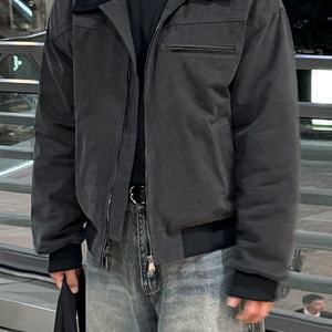 เสื้อแจ็คเก็ตลำลองผู้ชาย สีเทาถ่าน ผ้าผสมฝ้าย มีกระเป๋าหน้าอก/ข้าง น้ำหนักเบา อเนกประสงค์สำหรับฤดูใบไม้ร่วง/ฤดูใบไม้ผลิ ใช้ได้ทุกวัน/ในออฟฟิศ/กลางแจ้ง - Product Image 2