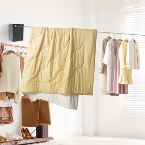 Séchoir mural escamotable avec câble en acier de 4 m – Corde <span class=keywords><strong>à</strong></span> <span class=keywords><strong>linge</strong></span> rétractable en acier inoxydable pliable <span class=keywords><strong>pour</strong></span> salle de bain et balcon - Product Image 2
