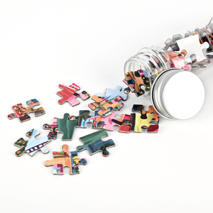Emballage de tubes à <span class=keywords><strong>essai</strong></span> en plastique transparent sur mesure certifié CE CPC, mini puzzle de 80 pièces avec bouchon à vis en aluminium - Product Image 3