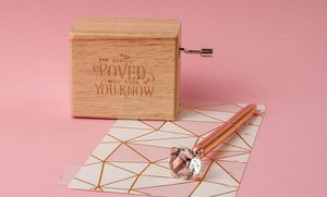 Manovella Music Box di Legno, Regalo per la <span class=keywords><strong>Moglie</strong></span>, Giocare Tu sei Il Mio Sole Tune - Product Image 4