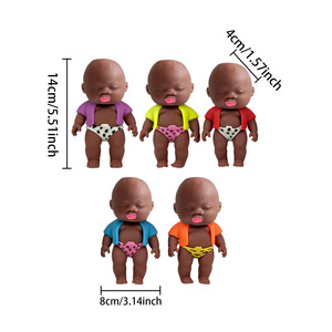 Nouvelle poupée Ugly Doll musicale à pincer, créative, anti-stress, jouet musical à pincer, poupée bébé noire mignonne et moelleuse à rebond lent, Lala Le Palm Doll - Product Image 6