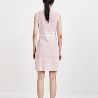 GUOOU Jacquard Robe tricotée à col rond Carrière Robes pour femmes Robes élégantes pour femmes
