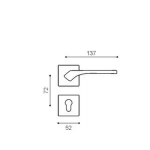 Placcato in oro in lega di zinco maniglia della porta interna della camera da letto di casa leva della porta serratura per la porta di legno hardware