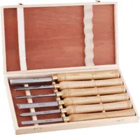 6 pezzi di Legno di legno di Svolta Scalpello e HSS In Acciaio In Legno/Legno Utensili di Tornitura Set
