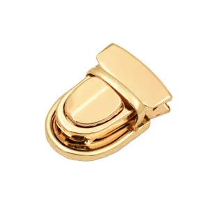 Thời Trang Antique Brass Kim Loại Push Button Chèn Ổ Khóa Cho Túi Xách