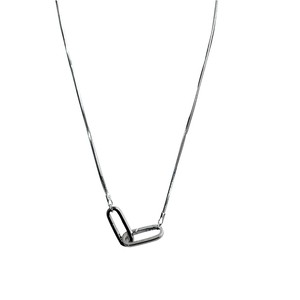 Collar de Plata de Ley S925 con Colgante Geométrico y Cadena de Serpiente, Unisex, para Uso Diario - Product Image 5