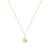 Nouvelle Collection – Collier Chaîne Femme en Or Jaune 14K Motif Coquillage, Marque GC, Pureté 575, Idéal au Quotidien