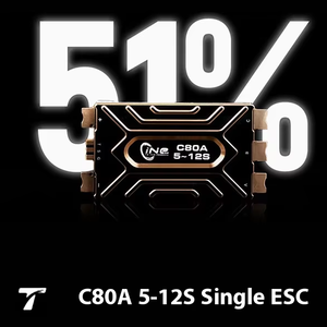 C80A T-MOTOR Mini Dron RC, Piezas de Carreras Aéreas, ESC Individual Dedicado 5-12S, Motor de Control Remoto de Plástico para Coches, Molde Privado - Product Image 2