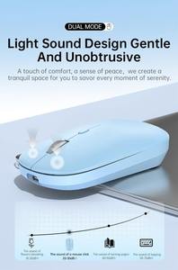 Office Bluetooth Ultra Slim Wireless <b>Mouse</b> 2.4G Rechargeable Cordless <b>Mice</b> Portable Silent Optical <b>Mouse</b> for Macbook Laptop - Product Image 5