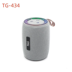 Enceinte portable sans fil RGB LED Bluetooth TG434, mini enceinte en plastique et tissu, fonction karaoké, lecteur audio - Product Image 5