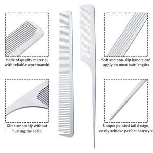 Métal argenté outils de coiffage salon famille rat queue fine coiffeur coupe de cheveux peigne - Product Image 5