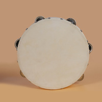 OEM Custom Logo 6 7 8 9 10-Inch Wooden Professional Grade Hand Drum Tambourine Percussion Instruments for Live Band Performance