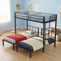 Cadre de lit convertible en fer moderne et minimaliste, écologique, avec démontage simple, pour chambre à coucher, hôtel et école, usage familial et pour enfants