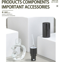 Flacon pulvérisateur de parfum en verre transparent avec logo personnalisé, forme de pomme ronde, avec bouchon en aluminium, vide, rechargeable, mini flacon d'échantillon de parfum