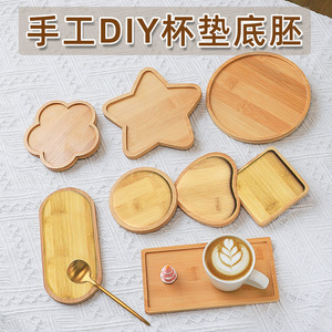 Posavasos de Bambú Alishan, Forma de Corazón, Cuadrada y Hexagonal, Aislantes del Calor, para Café, Bebidas, Decoración del Hogar - Product Image 5
