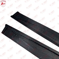 Z-ART M3 M4 Trockene Carbon-Seitenschweller für BMW F80 F82 F83 Prepreg Carbon-Seitenlippen für M3 M4 F80 F82 Lippen-Spoiler-Kit